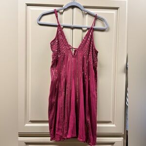 Free people rayon and sequin swing dress
